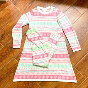 Bundle Gymboree Fairisle Sweater Dress  & Leggings - Snow Princess. Size: 10